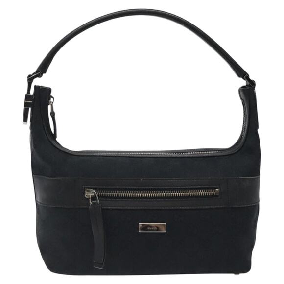 GUCCI GG Canvas Shoulder Bag Black Silver 0014302 - Picture 2 of 16